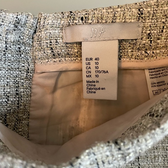 H&M Mini Skirt Tweed Size 10 - Picture 2 of 3